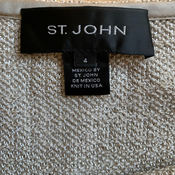 St. John Knit Skirt Cream/Tan with Gold Thread PF11 GRP2 - Picture 5 of 10